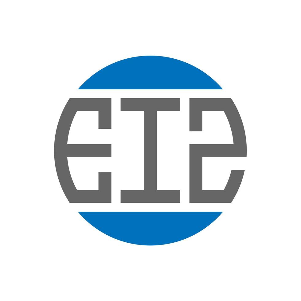 création de logo de lettre eiz sur fond blanc. concept de logo de cercle d'initiales créatives eiz. conception de lettre eiz. vecteur