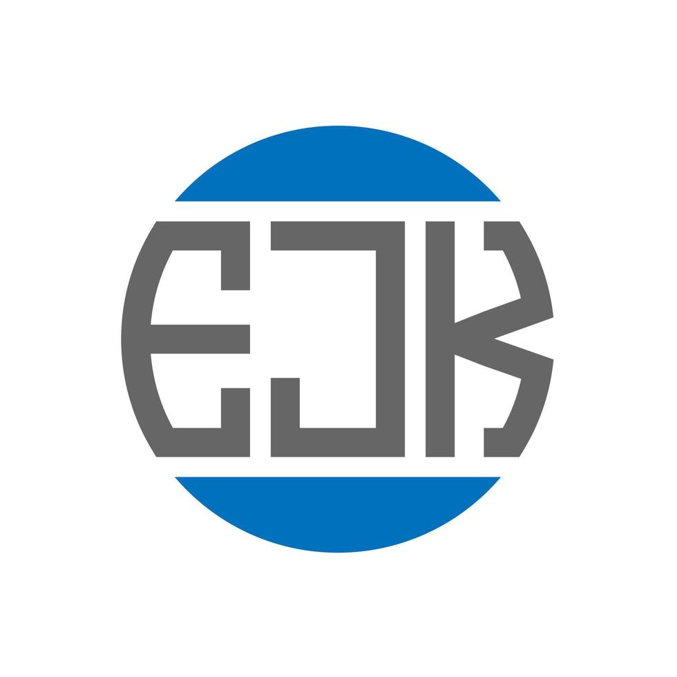 création de logo de lettre ejk sur fond blanc. concept de logo de cercle d'initiales créatives ejk. conception de lettre ejk. vecteur