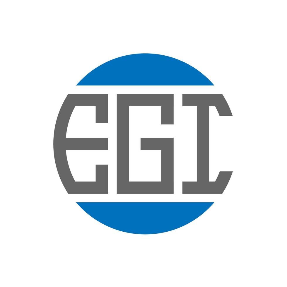 création de logo de lettre egi sur fond blanc. concept de logo de cercle d'initiales créatives egi. conception de lettre egi. vecteur