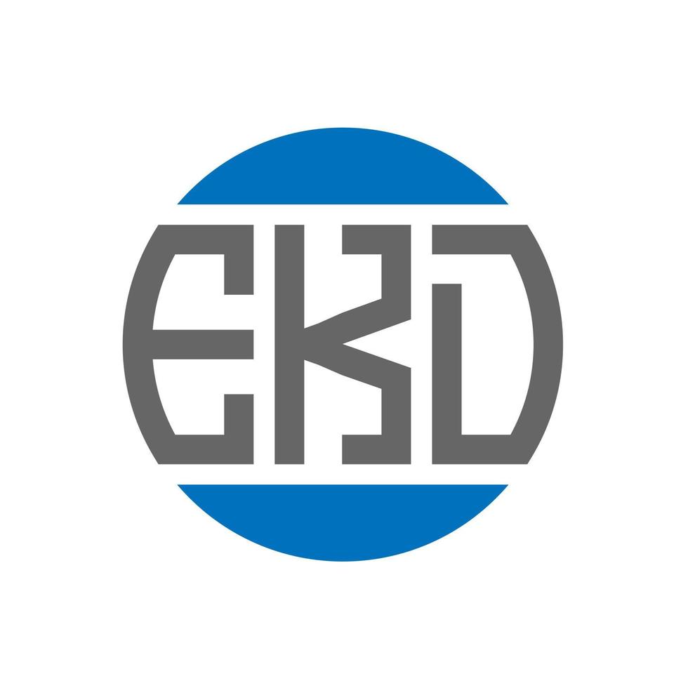 création de logo de lettre ekd sur fond blanc. concept de logo de cercle d'initiales créatives ekd. conception de lettre ekd. vecteur