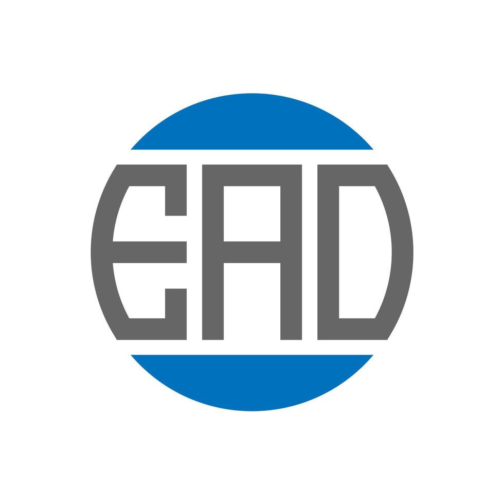création de logo de lettre eao sur fond blanc. concept de logo de cercle d'initiales créatives eao. conception de lettre eao. vecteur