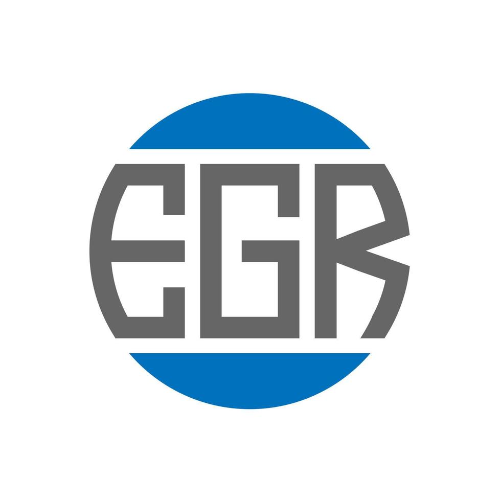 création de logo de lettre egr sur fond blanc. concept de logo de cercle d'initiales créatives egr. conception de lettre egr. vecteur