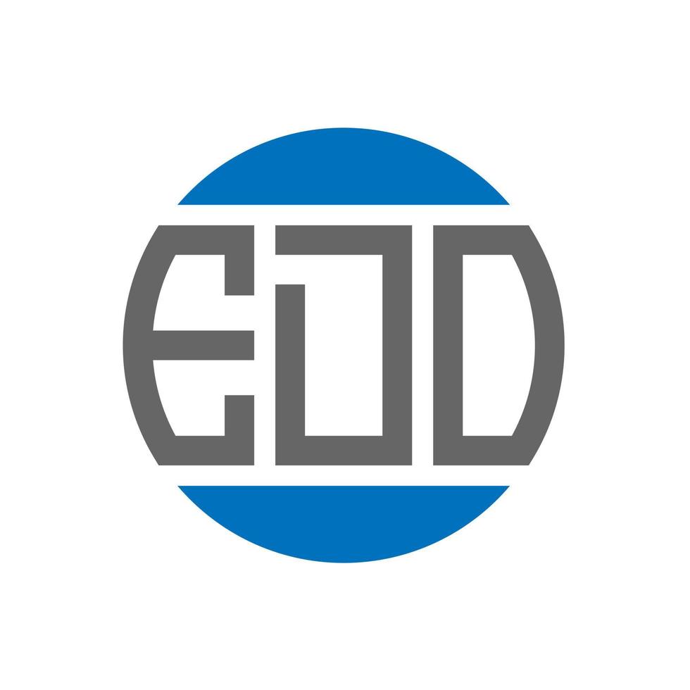 création de logo de lettre edo sur fond blanc. concept de logo de cercle d'initiales créatives edo. conception de lettre edo. vecteur