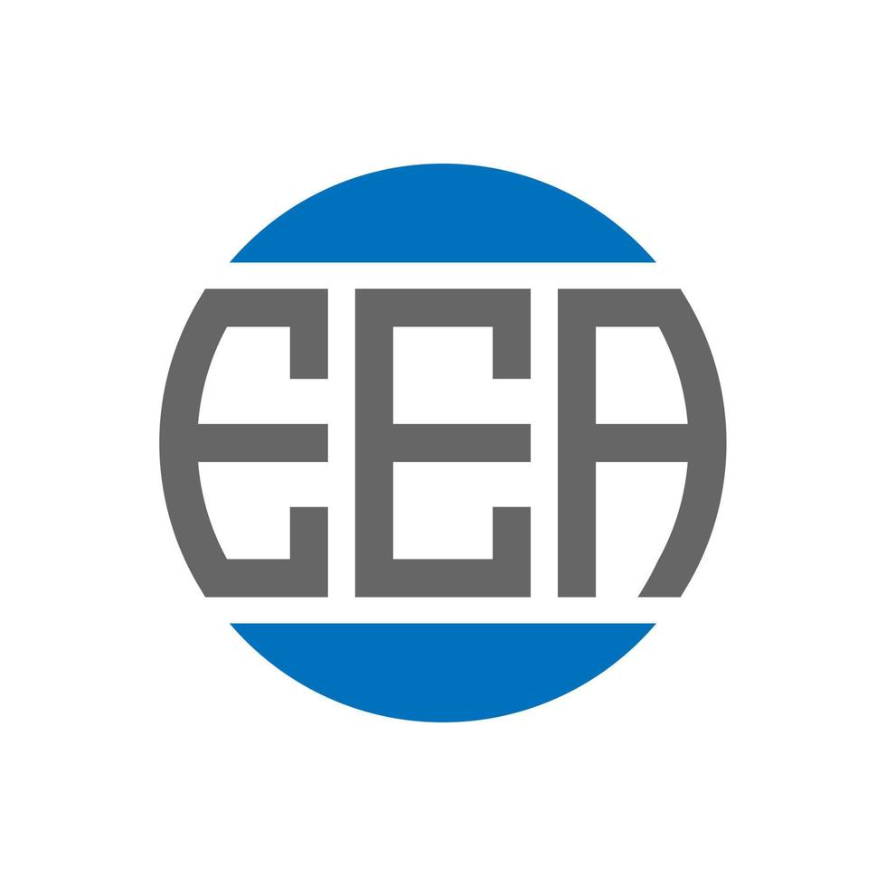 création de logo de lettre eea sur fond blanc. concept de logo de cercle d'initiales créatives eea. conception de lettre eea. vecteur