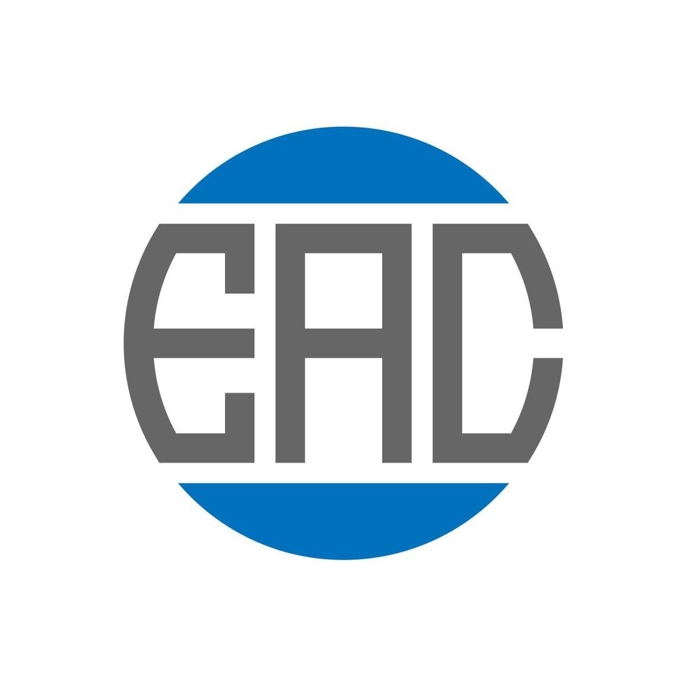 création de logo de lettre eac sur fond blanc. concept de logo de cercle d'initiales créatives eac. chaque conception de lettre. vecteur