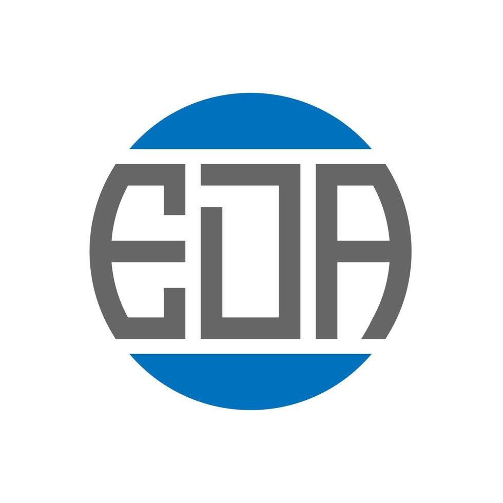 création de logo de lettre eda sur fond blanc. concept de logo de cercle d'initiales créatives eda. conception de lettre eda. vecteur
