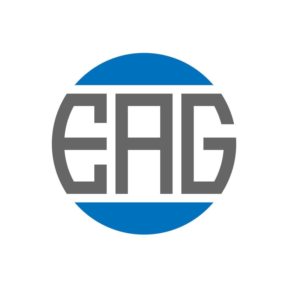 création de logo de lettre eag sur fond blanc. concept de logo de cercle d'initiales créatives eag. conception de lettre eag. vecteur