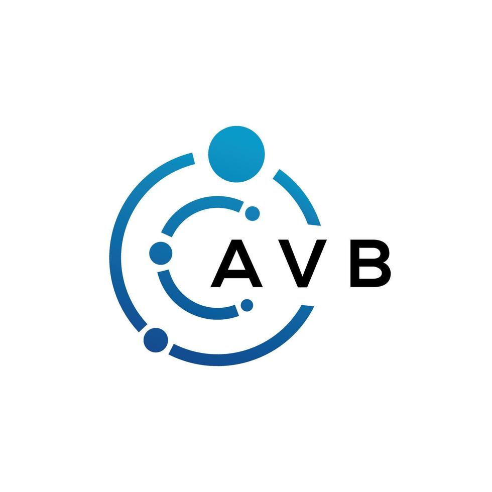 création de logo de lettre avb sur fond noir. concept de logo de lettre initiales créatives avb. conception de lettre avb. vecteur