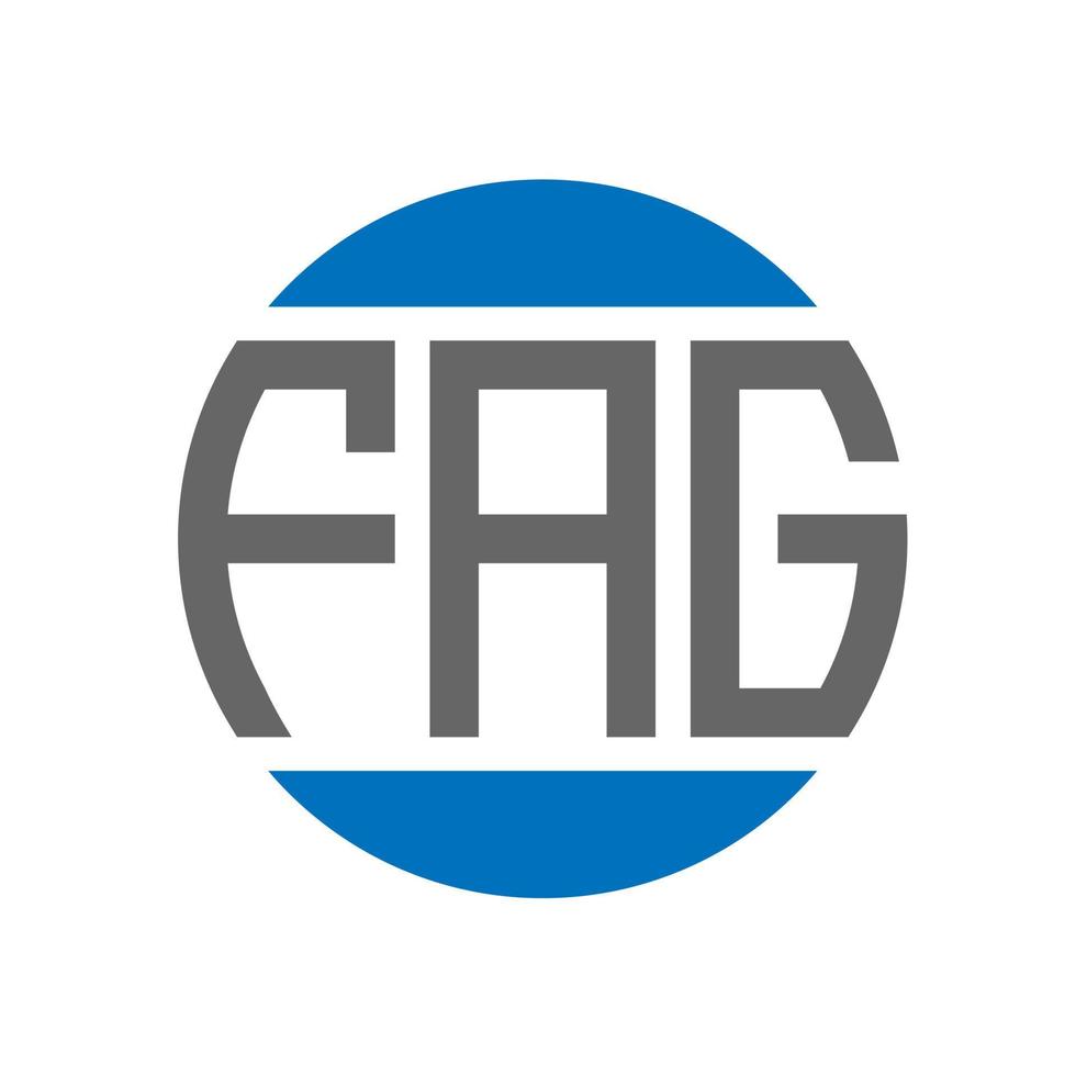 création de logo de lettre fag sur fond blanc. concept de logo de cercle d'initiales créatives fag. conception de lettre fag. vecteur