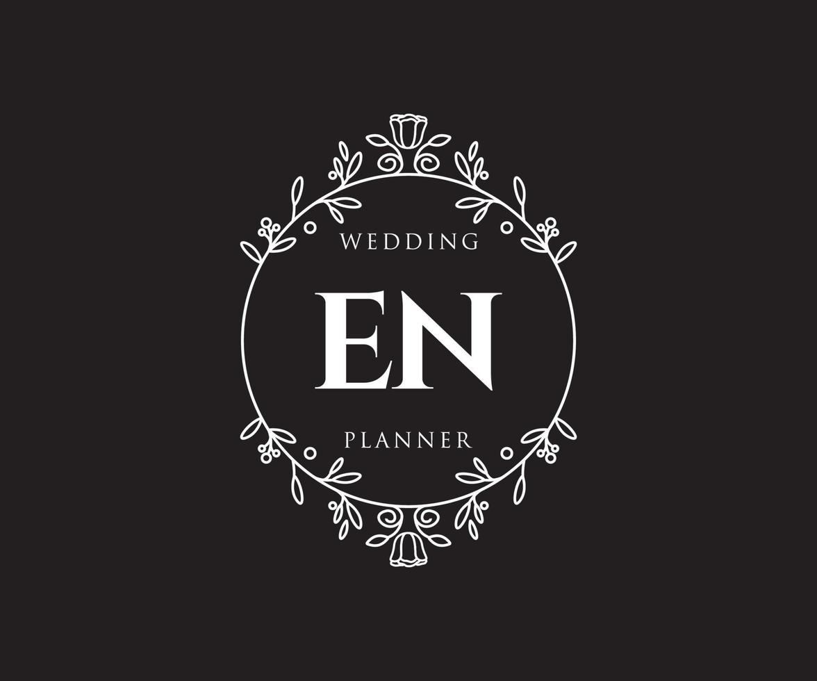 en initiales lettre mariage monogramme logos collection, modèles minimalistes et floraux modernes dessinés à la main pour cartes d'invitation, réservez la date, identité élégante pour restaurant, boutique, café en image vectorielle vecteur