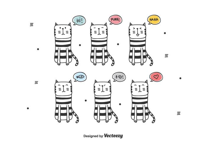 Ensemble de vecteur de chat