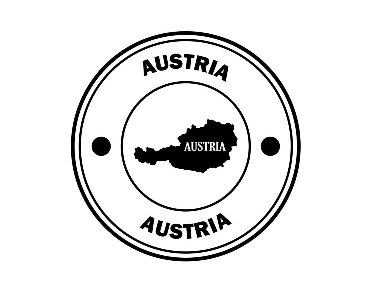 timbre rond d'Autriche vecteur