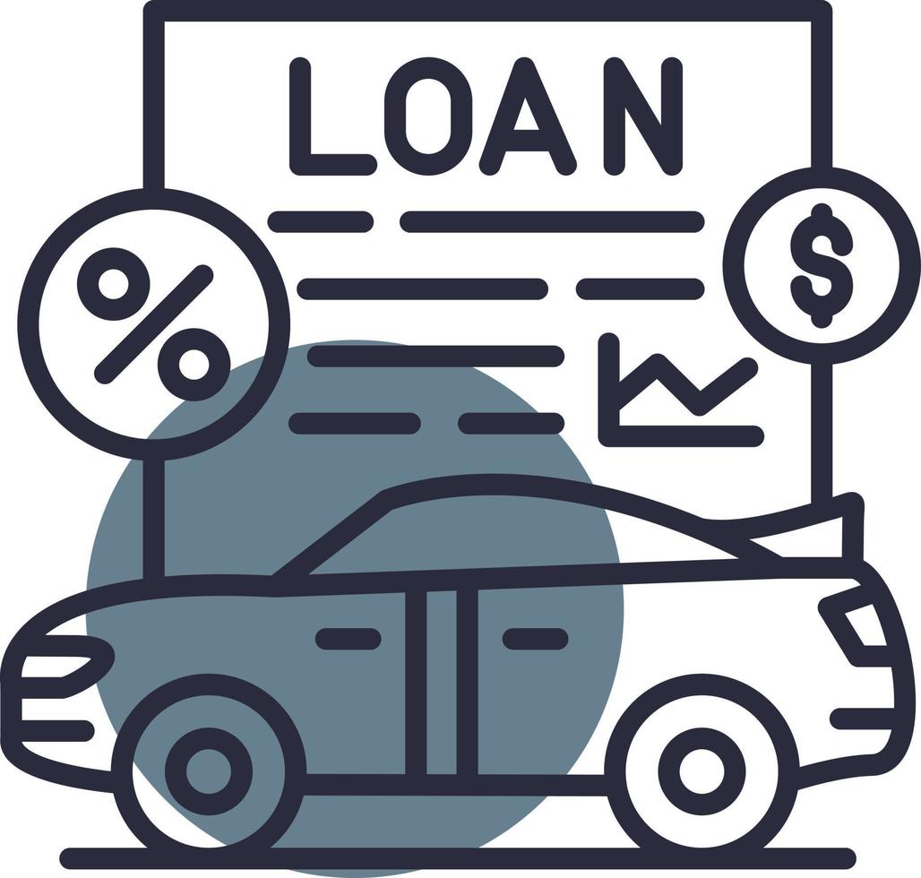 conception d'icône créative de prêt de voiture vecteur