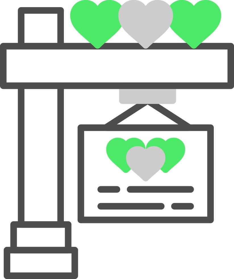 conception d'icônes créatives de mariage vecteur