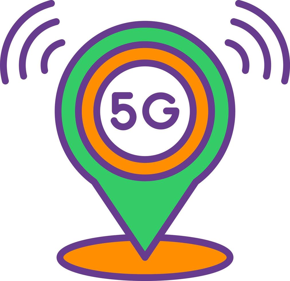 conception d'icônes créatives 5g vecteur