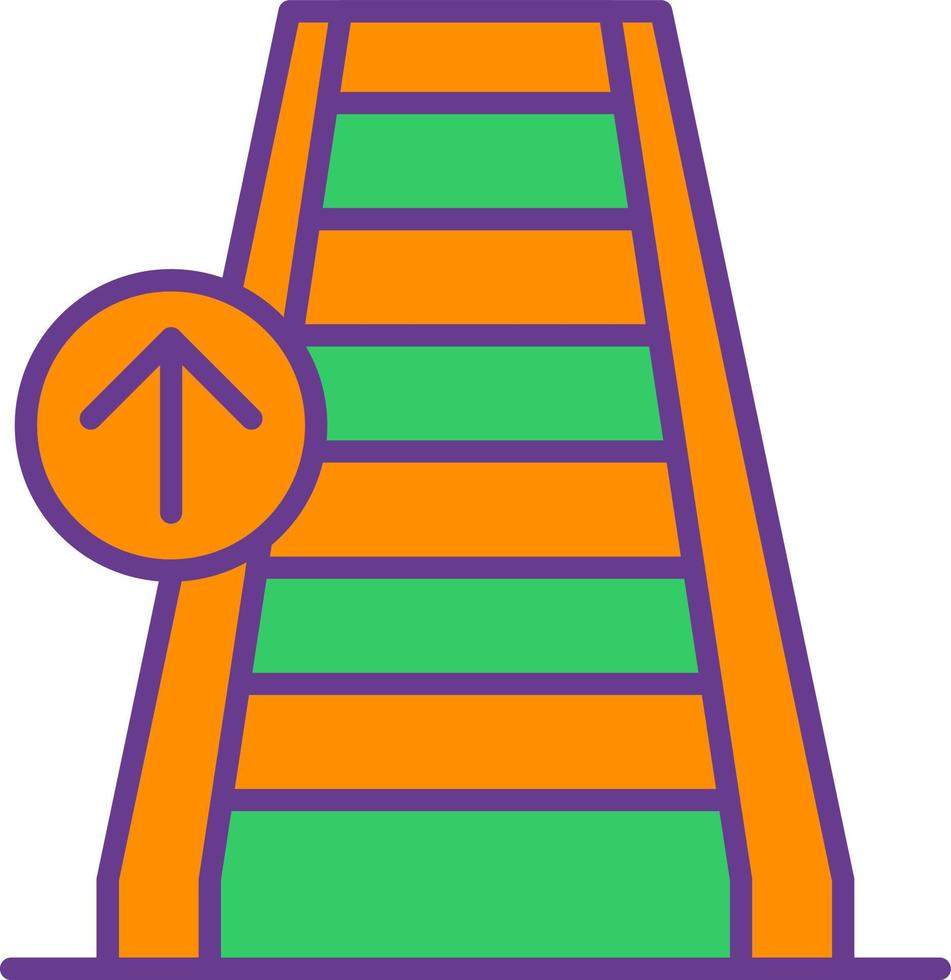 conception d'icône créative d'escalator vecteur