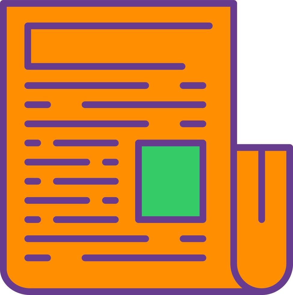 conception d'icône créative de papier d'information vecteur