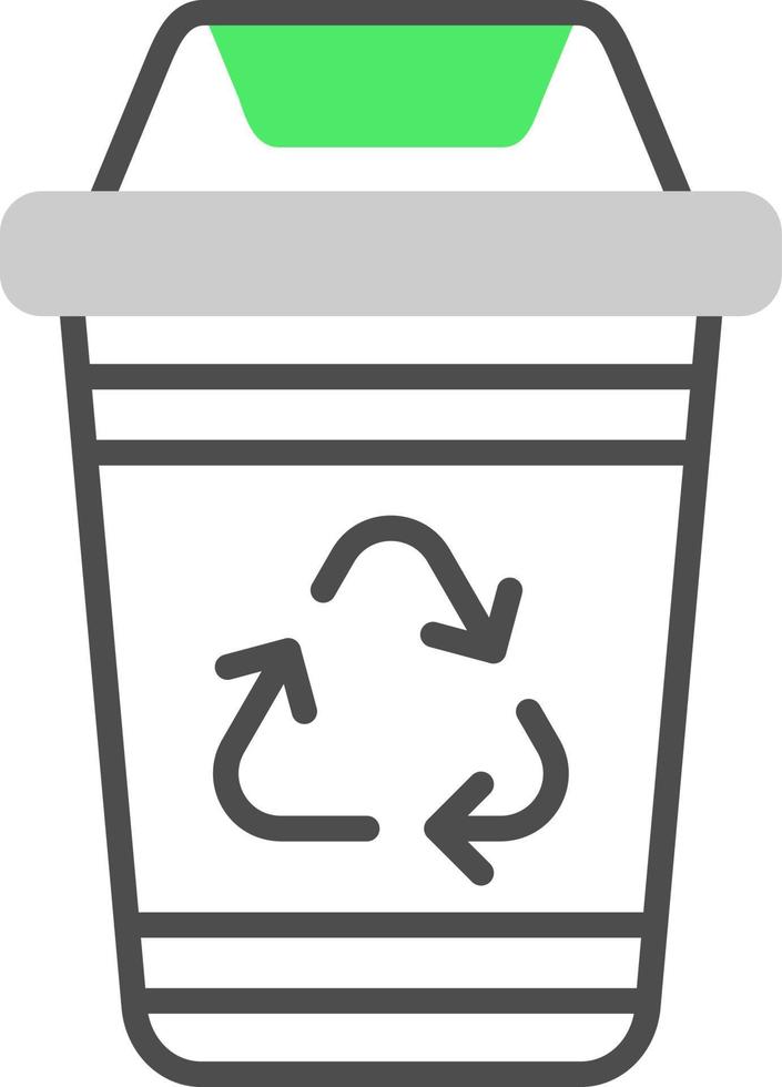 conception d'icône créative bac de recyclage vecteur