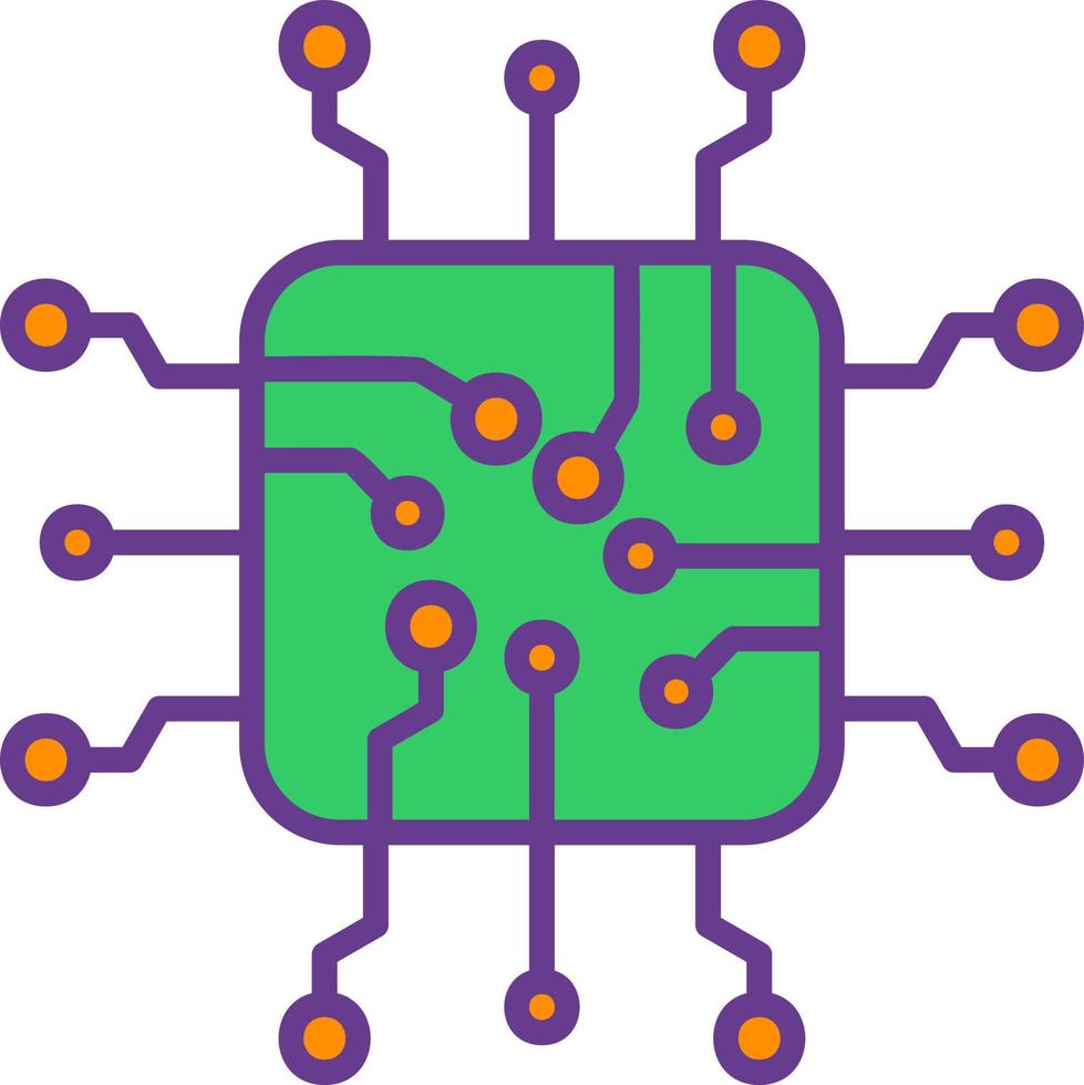 conception d'icône créative de puce vecteur