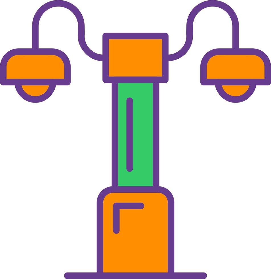 conception d'icône créative de lampadaire vecteur