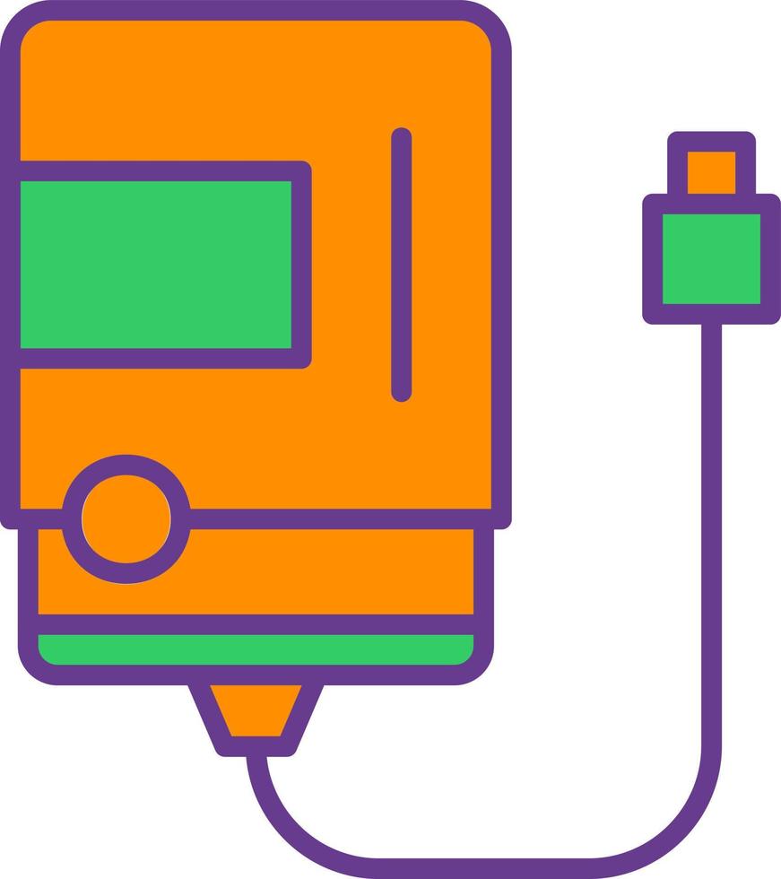 conception d'icône créative de disque dur externe vecteur