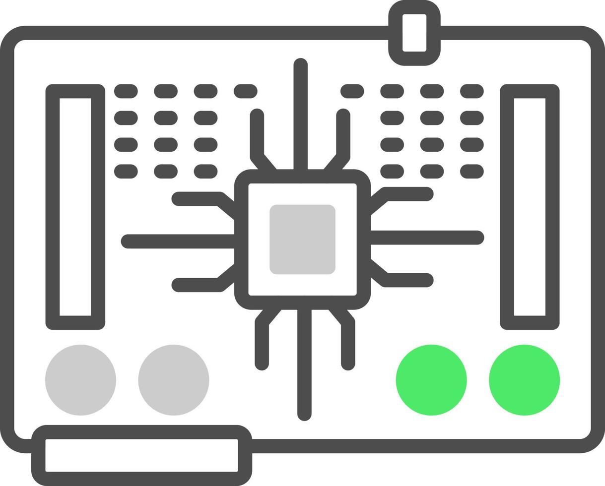 conception d'icône créative de carte de circuit imprimé vecteur