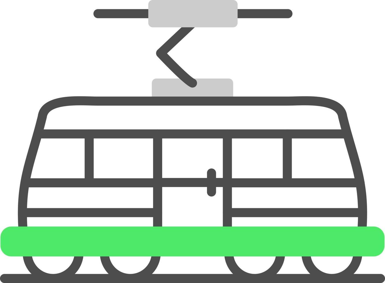 conception d'icône créative de tramway vecteur