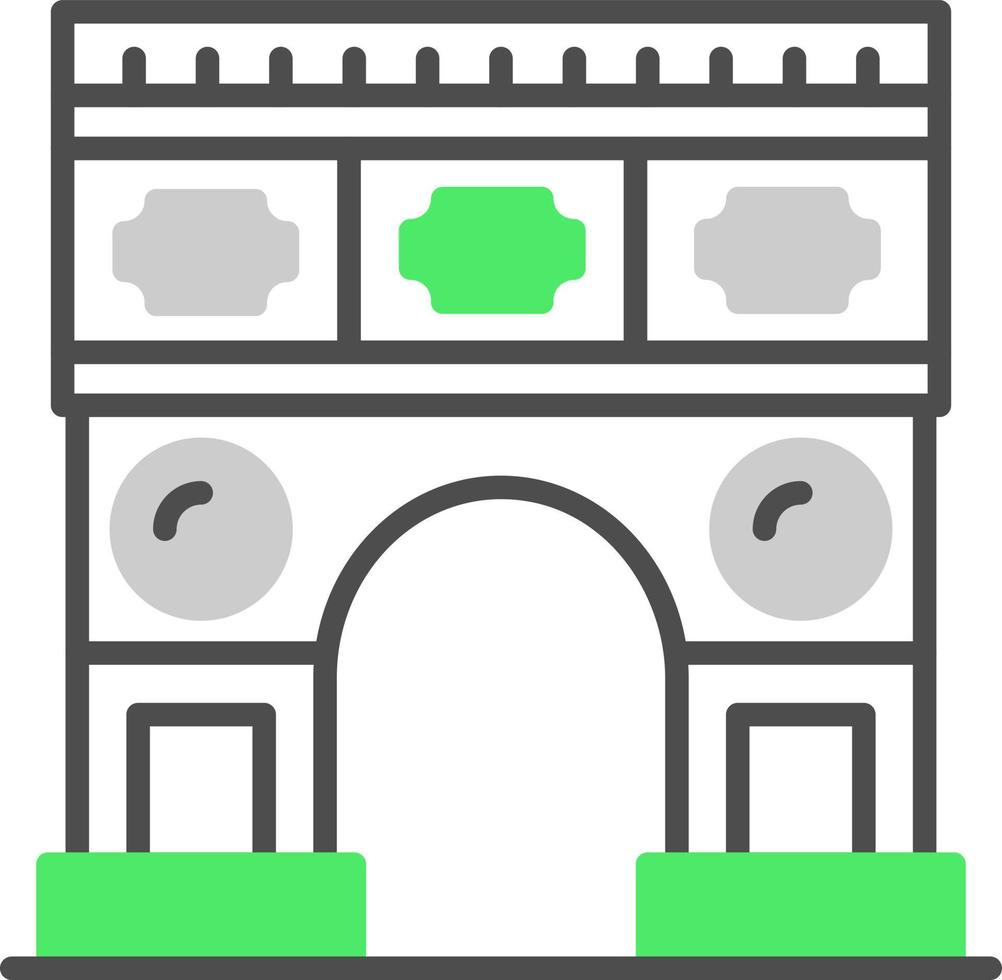 conception d'icône créative arc de triomphe vecteur