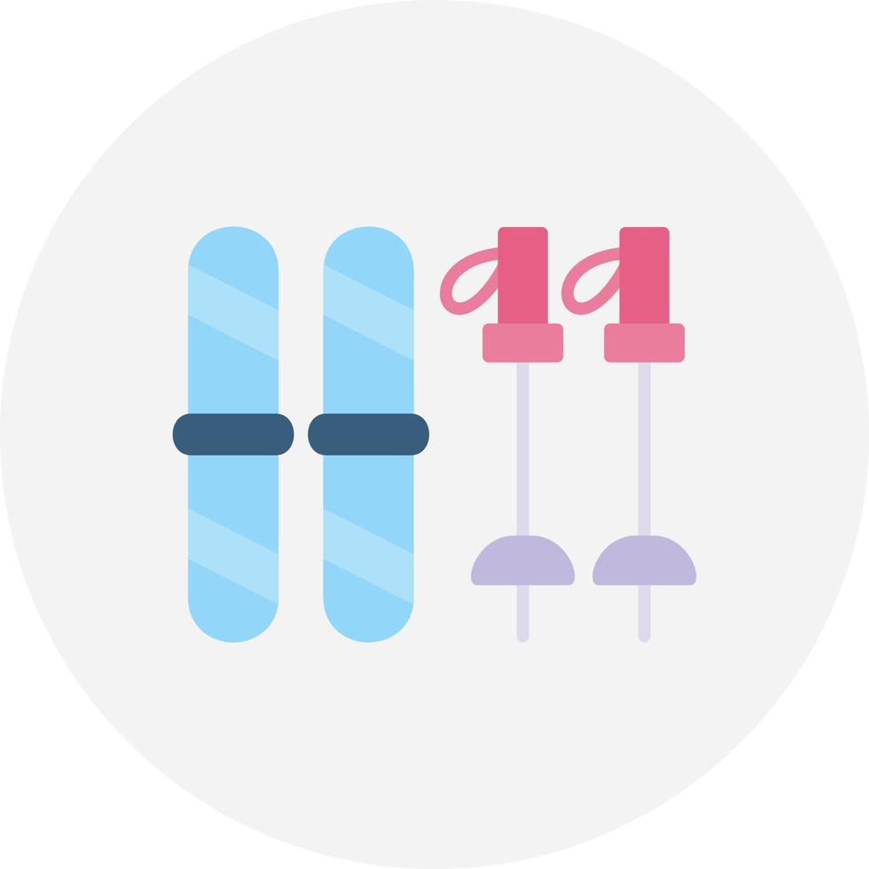 conception d'icônes créatives d'équipement de ski vecteur