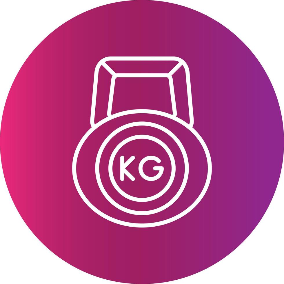 conception d'icône créative kettlebell vecteur