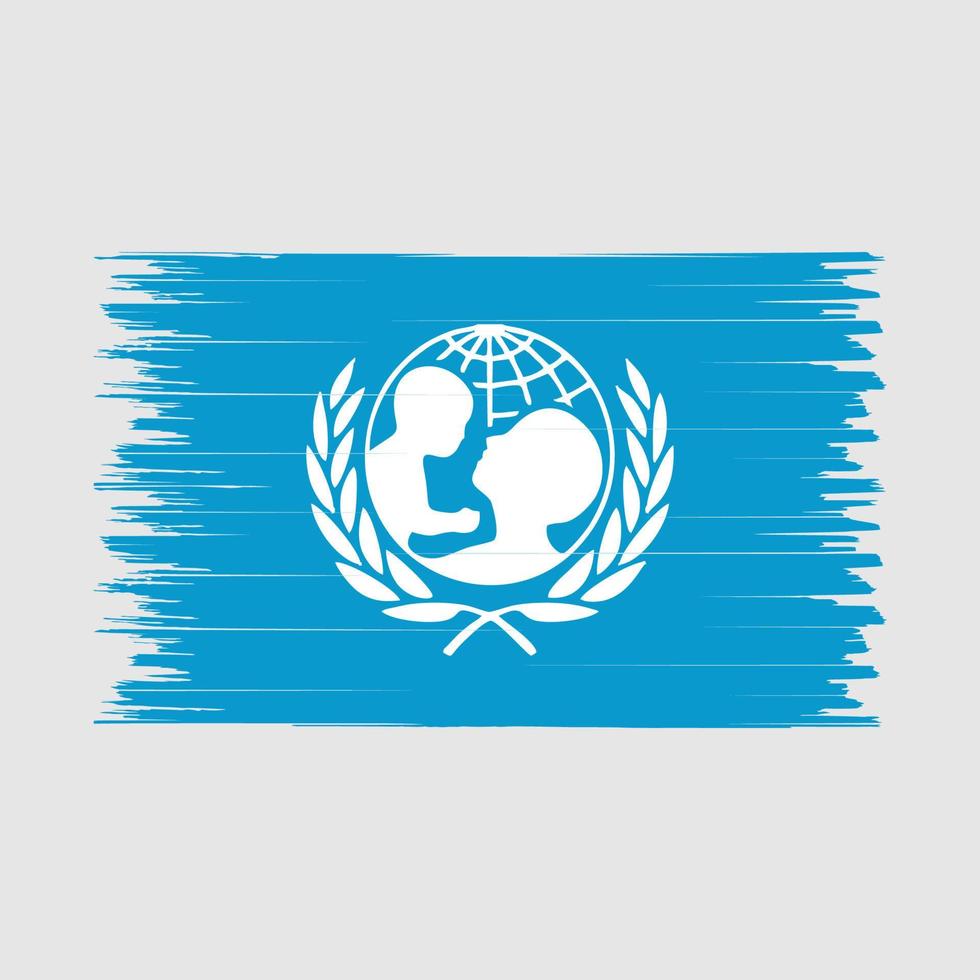 pinceau drapeau unicef vecteur