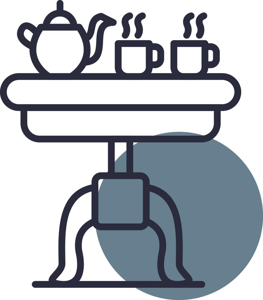 conception d'icône créative de table basse vecteur