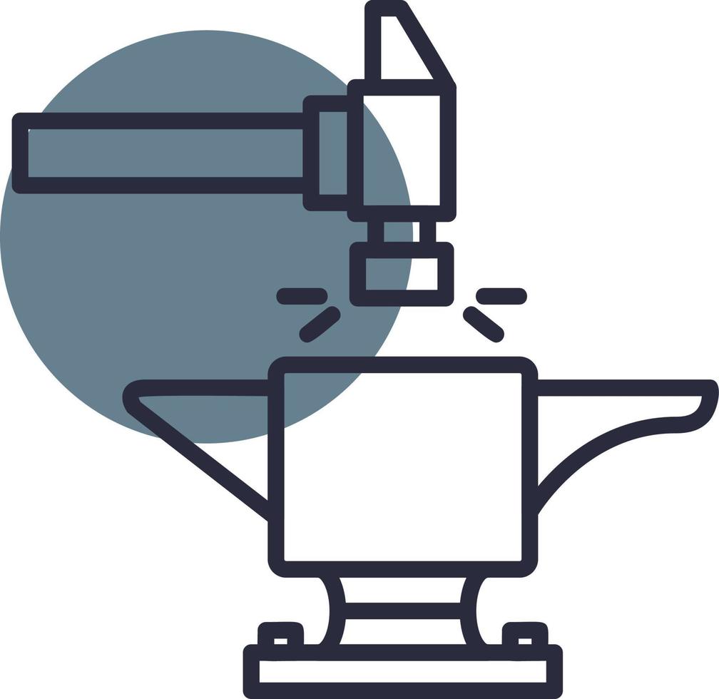 conception d'icône créative d'enclume vecteur