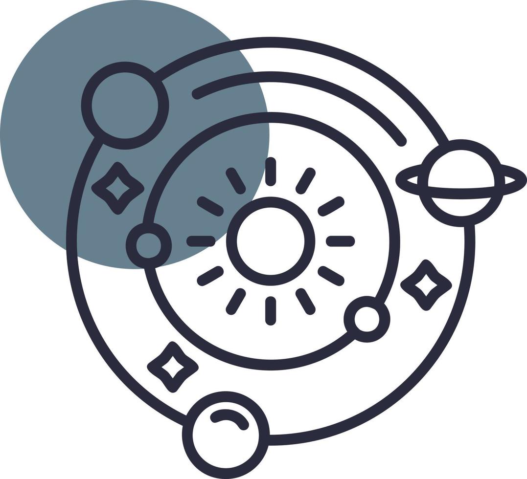 conception d'icônes créatives du système solaire vecteur