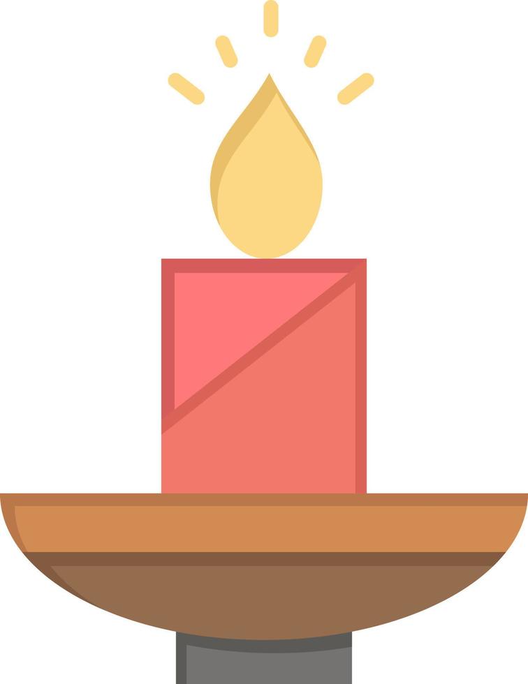 bougie noël diwali pâques lampe lumière cire plat couleur icône vecteur icône modèle de bannière