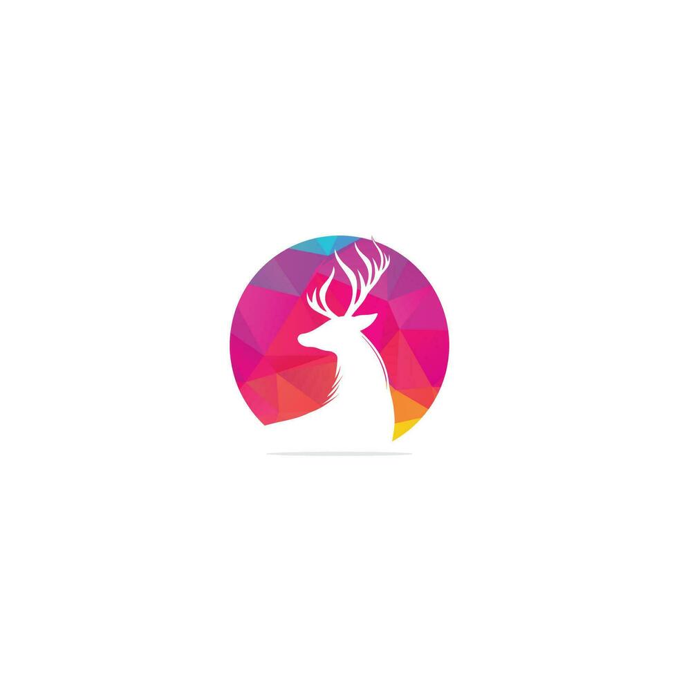 modèle de conception de logo de tête de cerf. vecteur