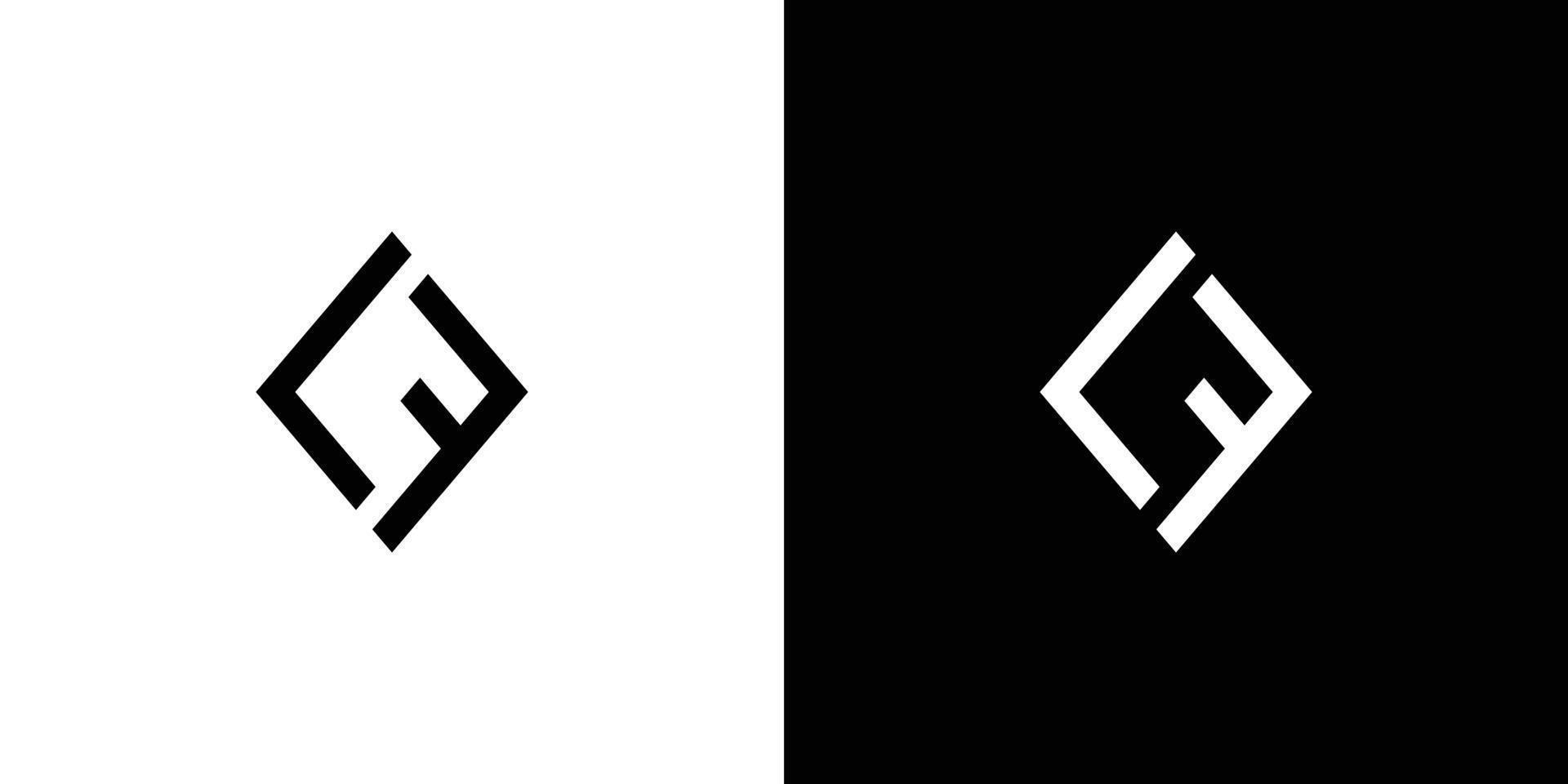 création de logo moderne et forte lettre lf initiales 4 vecteur