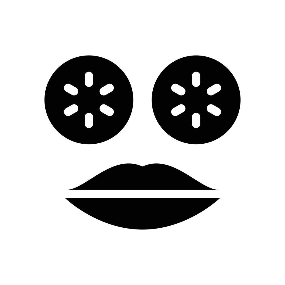 illustration vectorielle de visage de concombre sur fond. symboles de qualité premium. icônes vectorielles pour le concept et la conception graphique. vecteur