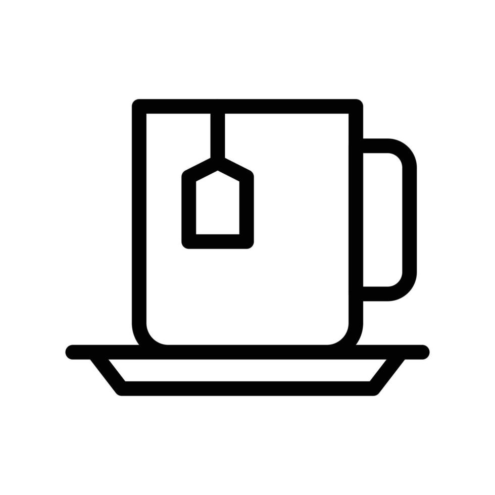 illustration vectorielle de tasse de thé sur fond.symboles de qualité premium.icônes vectorielles pour le concept et la conception graphique. vecteur