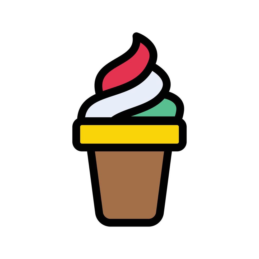 illustration vectorielle de crème glacée sur fond.symboles de qualité premium.icônes vectorielles pour le concept et la conception graphique. vecteur