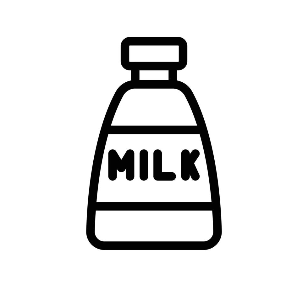 illustration vectorielle de bouteille de lait sur un fond. symboles de qualité premium. icônes vectorielles pour le concept et la conception graphique. vecteur