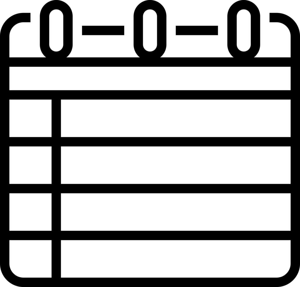 icône de ligne pour l'horaire des cours vecteur