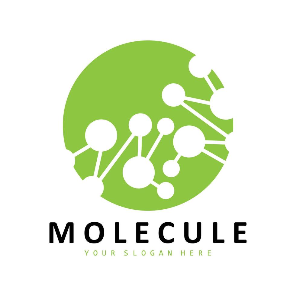 logo de neurone, création de logo de molécule, vecteur et, illustration de modèle