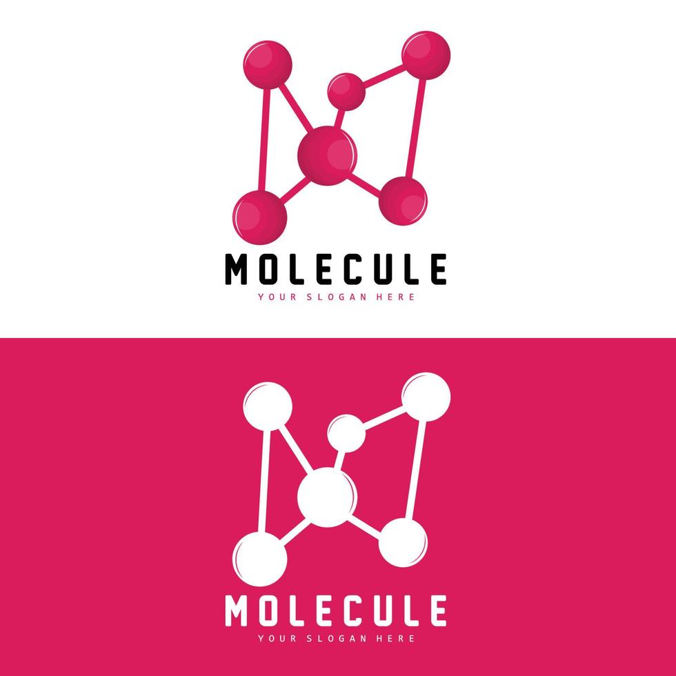 logo de neurone, création de logo de molécule, vecteur et, illustration de modèle