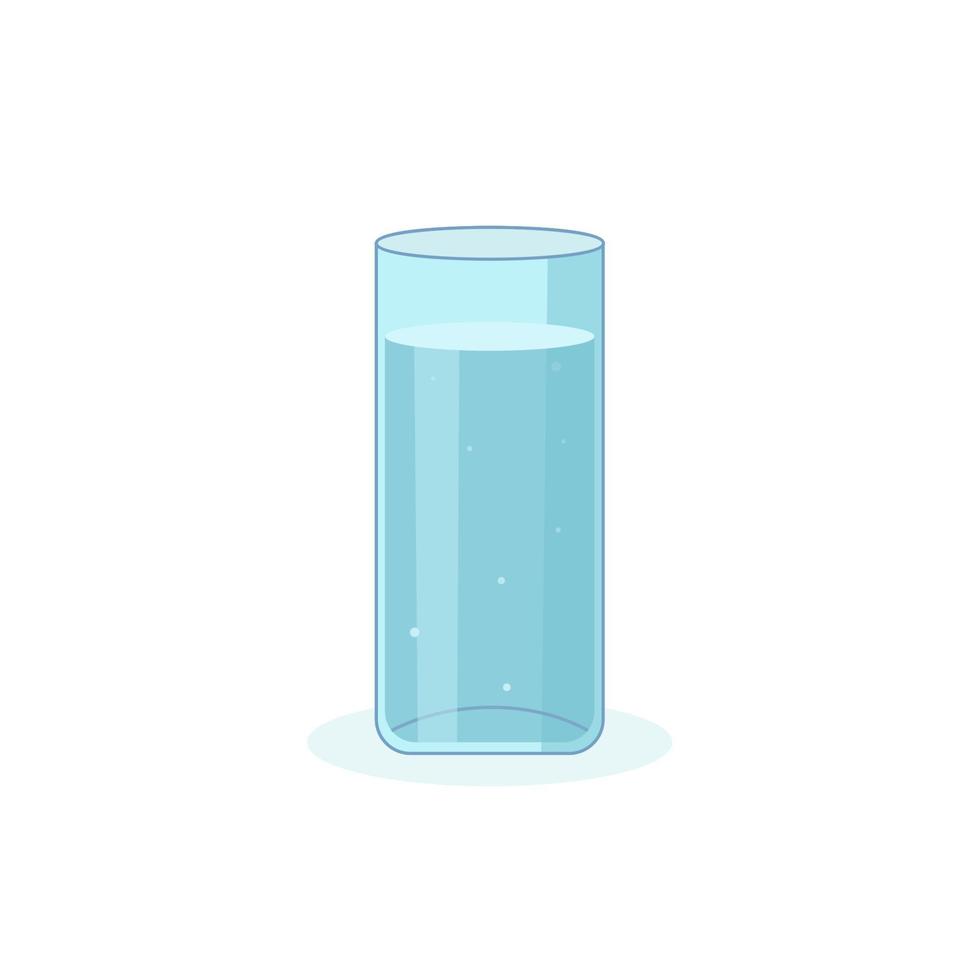 verre d'eau. boire beaucoup d'eau. style de bande dessinée vecteur