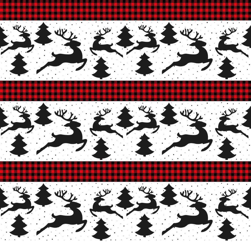 motif de noël et du nouvel an au plaid de buffle. fond festif pour la conception et l'impression vecteur