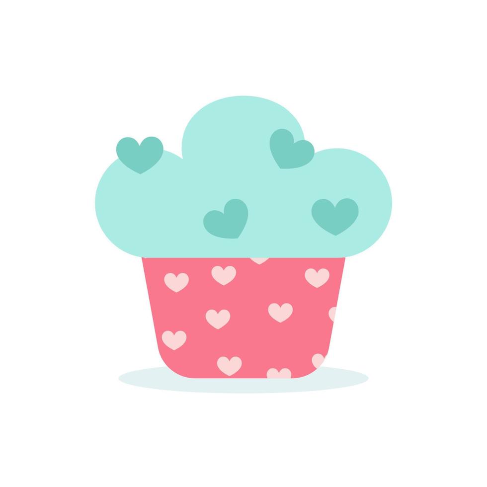 cupcake sucré et délicieux, gâteau crémeux, illustration vectorielle vecteur