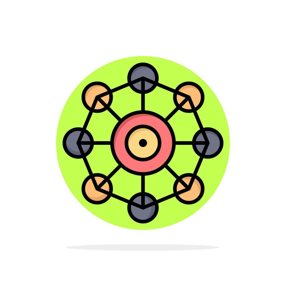 machine d'apprentissage machine learning science abstrait cercle fond plat couleur icône vecteur