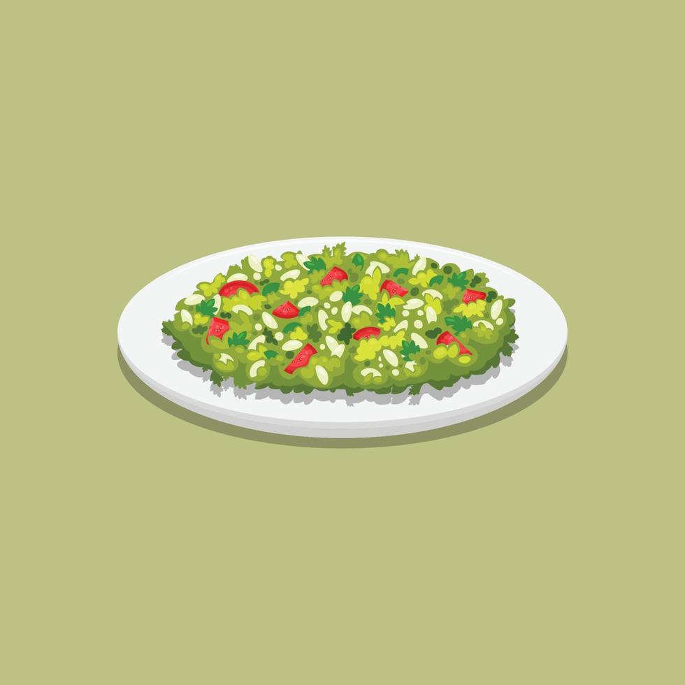 taboule. concevoir avec un style de dessin animé. vecteur