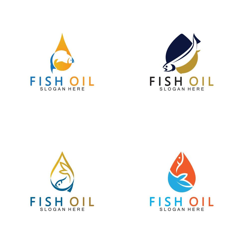modèle d'illustration vectorielle de logo d'huile de poisson. vecteur